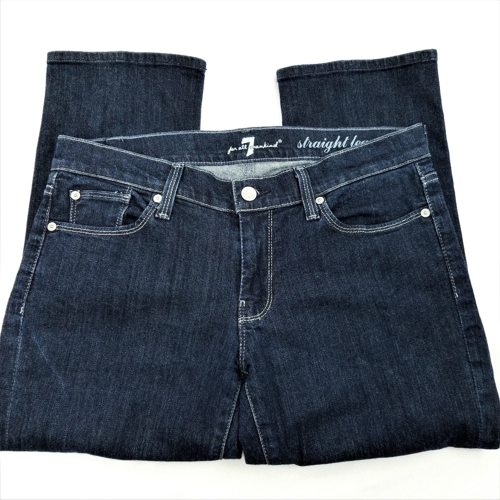 7 For All ManKind Jeans Straight Leg Dark 7FAMK 30 - Picture 2 of 8
